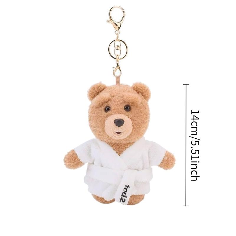 Ted2 Knuffel Sleutelhanger Kawaii Teddybeer Pluche Anime Hobby Knuffel Sleutelhanger Tas Hanger Poppen Kerst Verjaardag Cadeaus