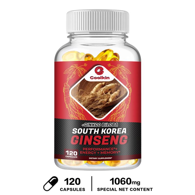 Coolkin - Korean Ginseng and Ginkgo Biloba Extract Soft Capsules - Brain Health