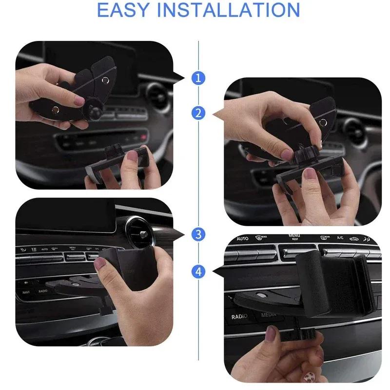 CD Slot Car Phone Holder Universal CD Phone Holder Rotation Adjustable Phone Holder Mount for iPhone 15 14 13 12 Samsung Xiaomi