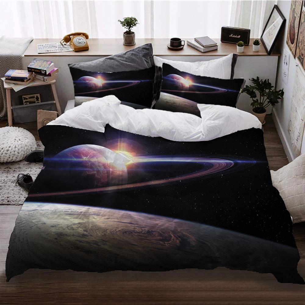 Cosmic Interstellar Wind Bed Three-Piece Set Four-Piece Digital Printing Quilt Cover Pillowcase Sheet