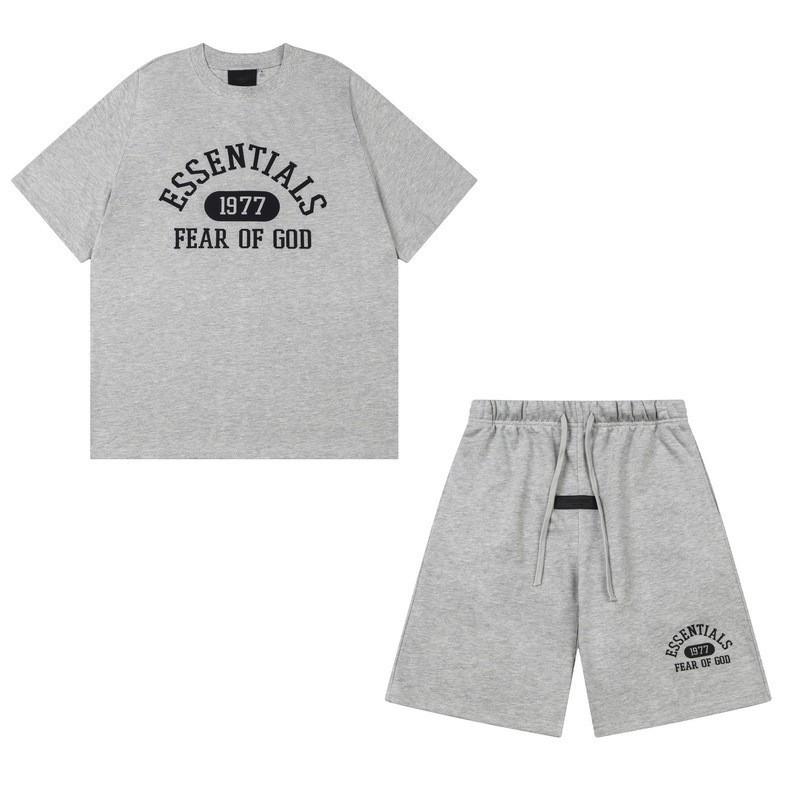 FEAR OF GOD ESSENTIALS Flocked Letter Hoodie Men Women Loose Fleece Sweatshirt Casual Streetwear