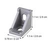 25Pcs Corner Bracket Aluminum 2020 Size 2x2x2cm Heavy Duty Metal for 20Mm Aluminum Extrusion 90 Degree Angle for 3D Printer Cnc