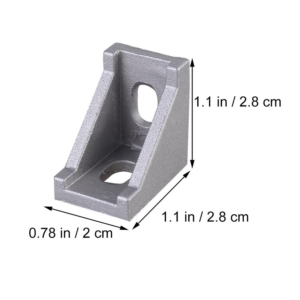 25Pcs Corner Bracket Aluminum 2020 Size 2x2x2cm Heavy Duty Metal for 20Mm Aluminum Extrusion 90 Degree Angle for 3D Printer Cnc