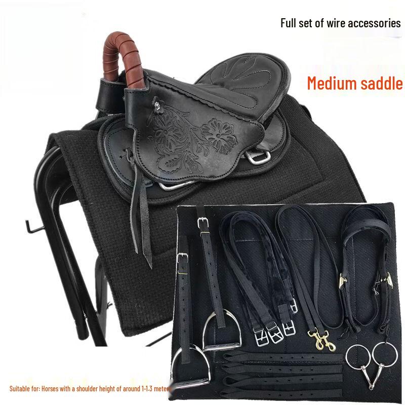 Premium Leather Horse Saddle & Tack Set