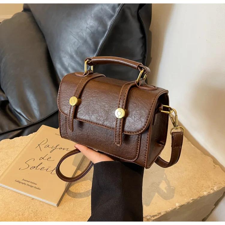 High Quality Winter Retro New Women's Crossbody Bag Trendy and Versatile Crossbody Bag Fashion Small Square Shoulder Bag