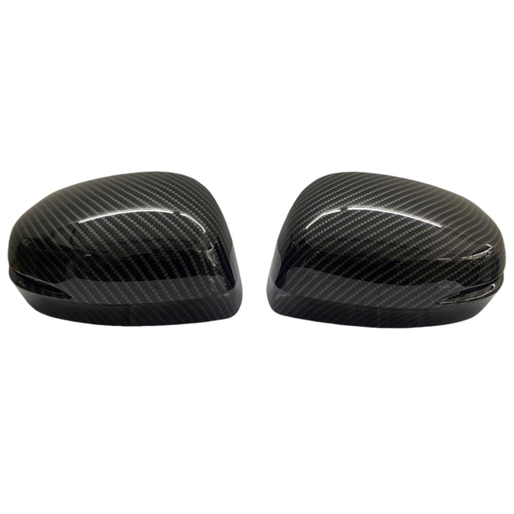 Glossy Black/Carbon Fiber Look Rearview Side Mirror Cover For Honda Odyssey 2015- Wing Cap Exterior Door Rear View Case Trim