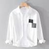 Camicia da Uomo a Maniche Lunghe Casual Larga Primavera e Autunno Giacca Camicia alla Moda Versatile Top da Lavoro Giapponesi