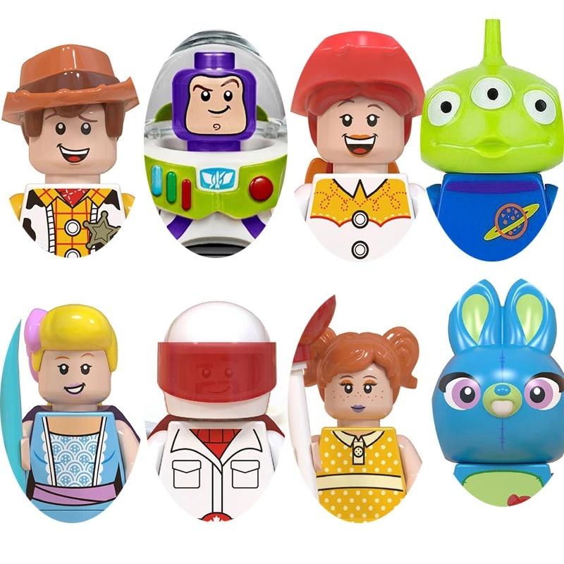 8 Stück Toy Story Bausteine Steine Buzz Lightyear Woody DIY Geschenk Kinder