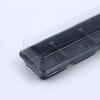 50Pcs Black 3 Grid Pastry Packaging Box With Lid Cake Roll Pastry Takeaway Freshness Boxes Food Grade Baking Dessert Case