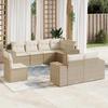 VidaXL Garden Lounge Set with Cushions 8 Pcs, Patio Sofas, Patio Furniture Set, Outdoor Furniture, Beige 3255175