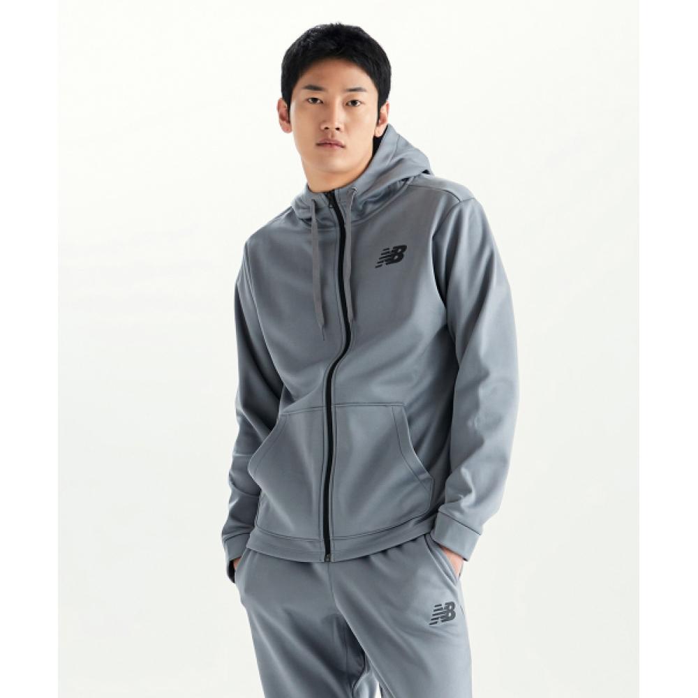 

New Balance Nbmdd4s011 Мужская флисовая толстовка с капюшоном Tenacity Pf на молнии серого цвета 15GRAY/M095