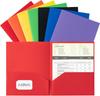 Cartelline di Plastica con Tasche (Confezione da 7, Colori Assortiti), Cartelline Resistenti per Documenti con Tasca per Biglietti da Visita, Cartellina a 2 Tasche