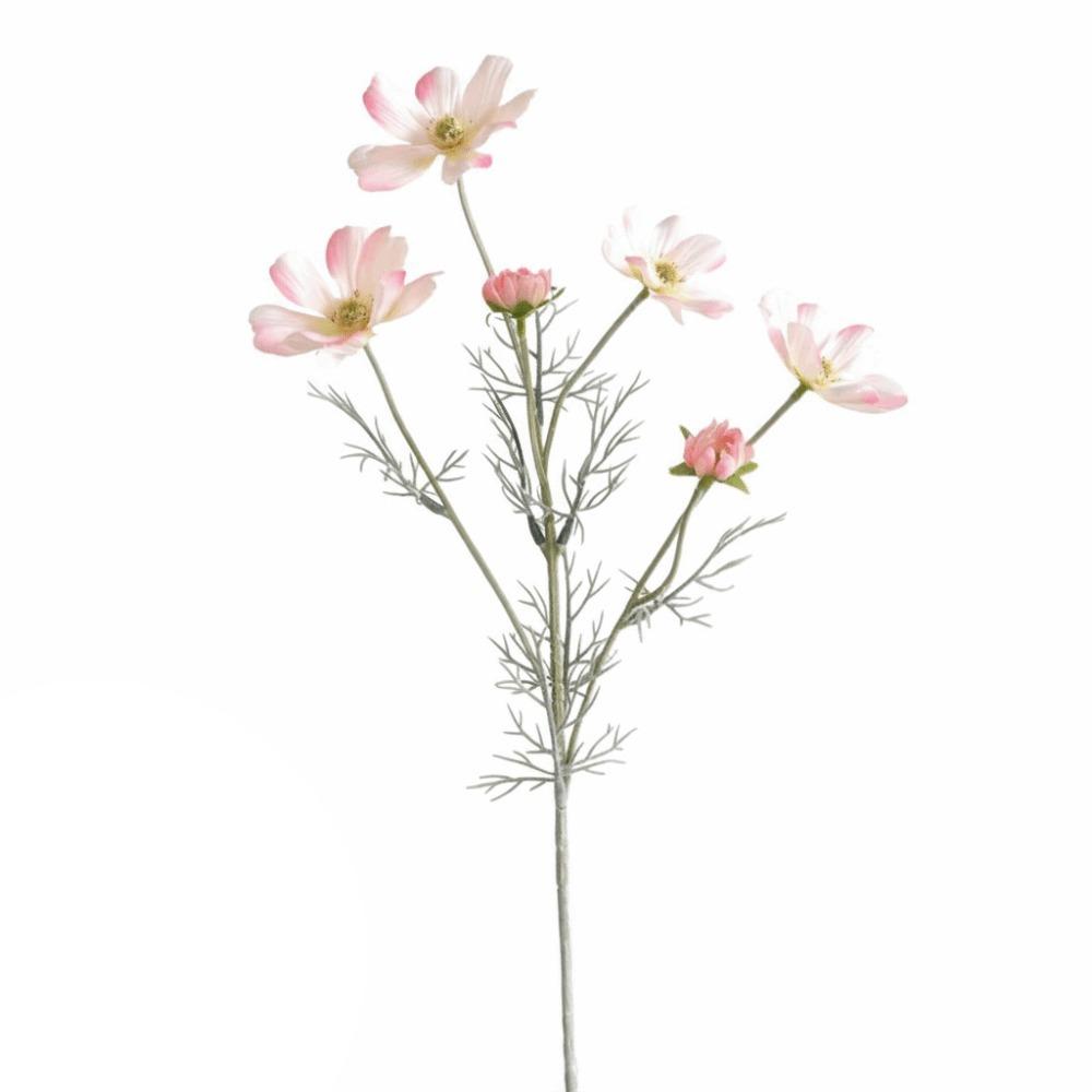 Velvet Material Artificial Silk Flower 60CM Length Gerbera Style Faux Silk Flower Flocking Cosmos Artificial Flower розовый