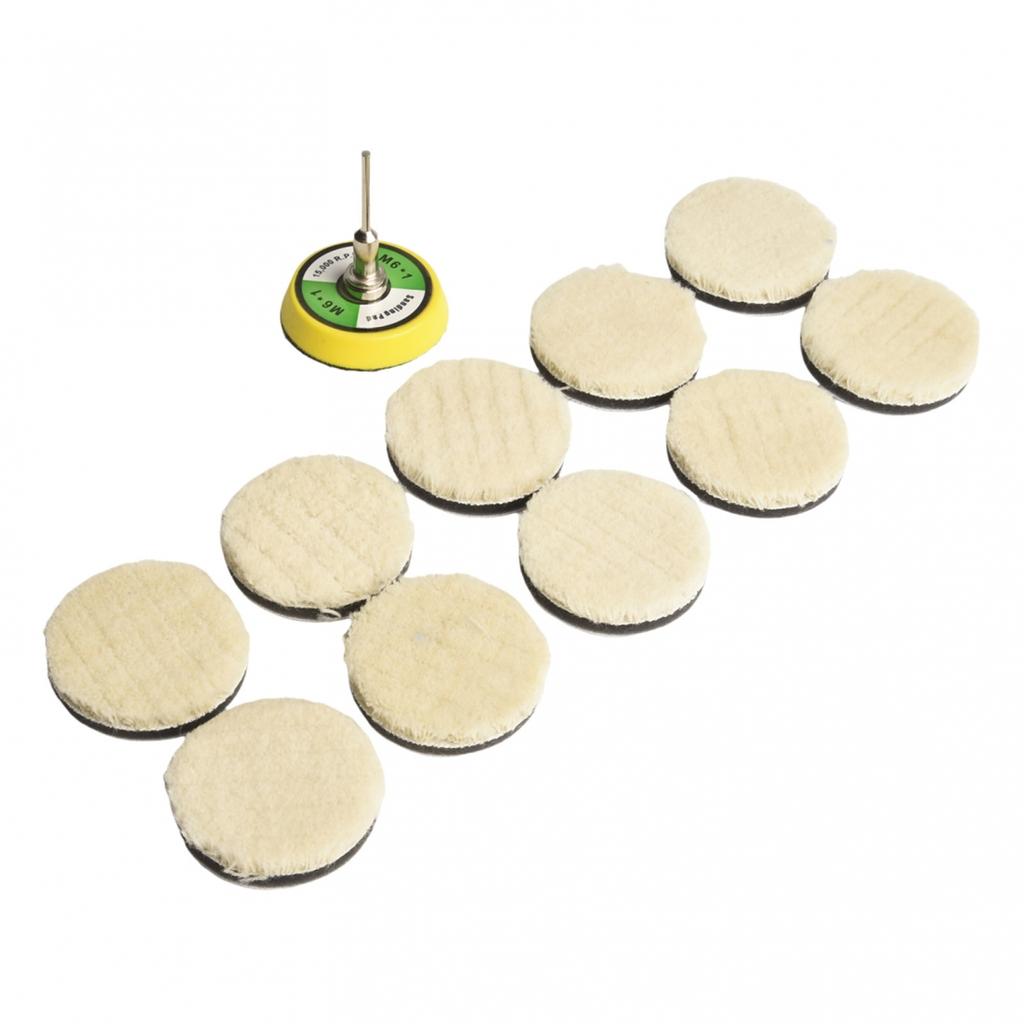 Wool Polishing Pads Wool Waxing 20Pcs/Set Accessories