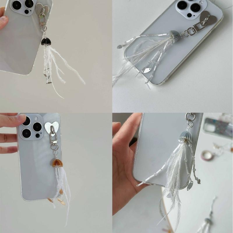 Unique Keychain Star Key Ornament Bag Pendant Delicate Jellyfish Decoration Aesthetic Bag Charm for Daily Party Use