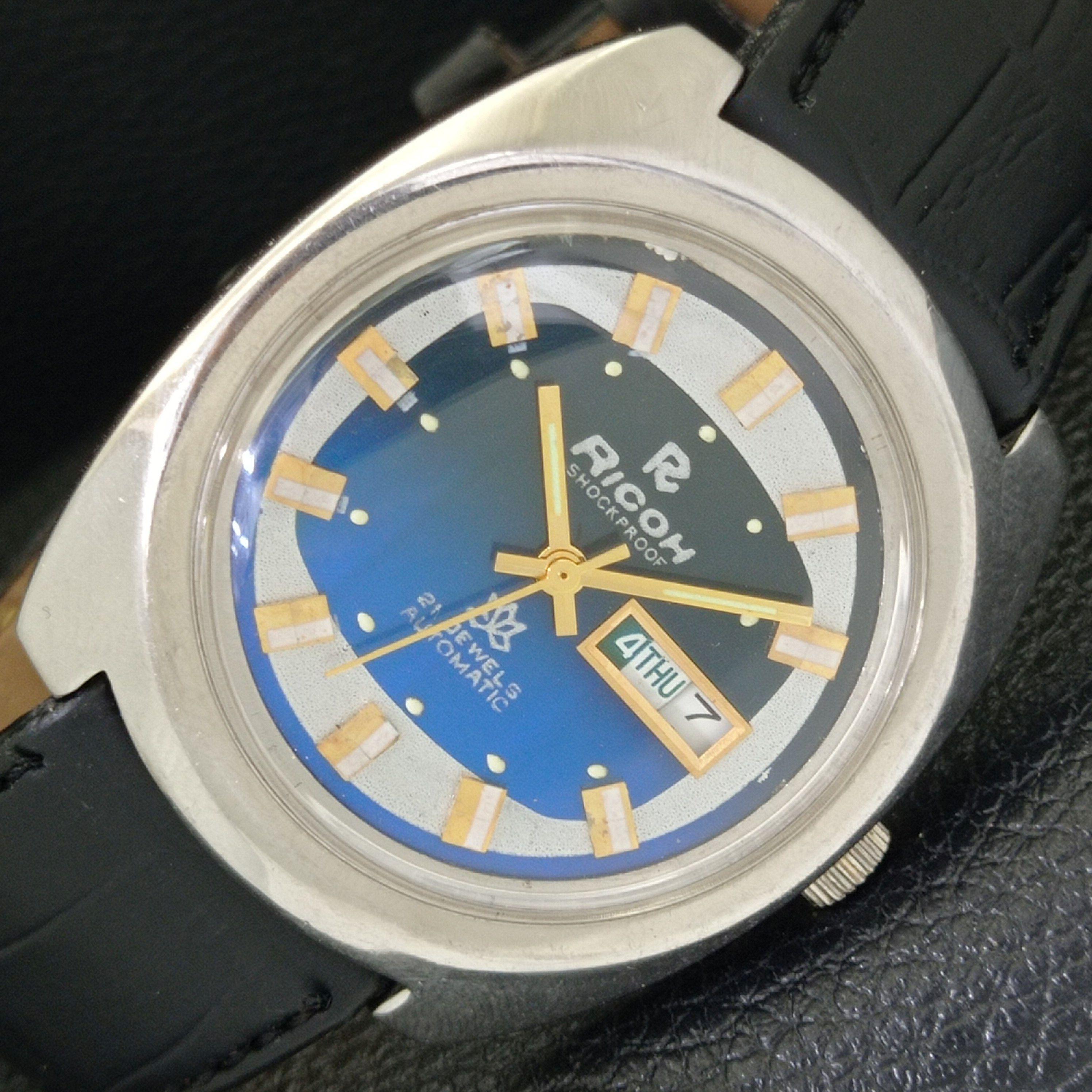 

ВИНТАЖНЫЕ АВТОМАТИЧЕСКИЕ ЧАСЫ RICOH R31 ЯПОНИЯ МУЖСКИЕ СИНИЙ ЦИФЕРБЛАТ a700749-5 R204-a700749