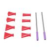 2Pcs Stainless Steel Straw 8Pcs Blow Nozzles Set Multifunctional Acrylic Pouring Paint Supplies