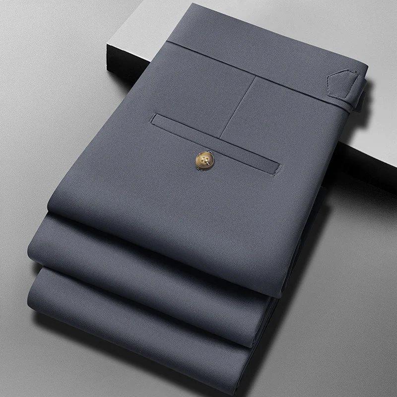 

Year-Round Stock: Loose Fit Straight-Cut Business Suit Pants 38 світло-сірий колір