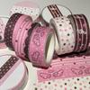 Sweet Pink Brown Strawberry Tape Flash Sand Hand Account Decorative Tape Collage Planner Diy School Stationary Sticker Gift