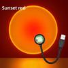 USB Sunset Ambient Projection Lamp Night Light for Bedroom Living Room Home Decor Relaxing Wall Background Lighting Atmosphere