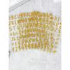 10sheets Gold Color Letter Stickers, 1-Inch Shiny Adhesive Letter & Number Stickers