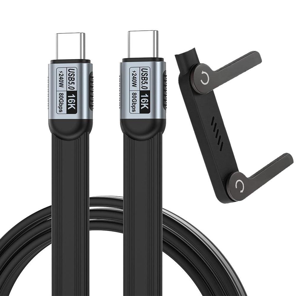 240W Data Cord 3 4 5 USB 5.0 USB C To C Data Transfer Cable With Fast Charging Cable for Desk USB Type-C For iPhone MacBook