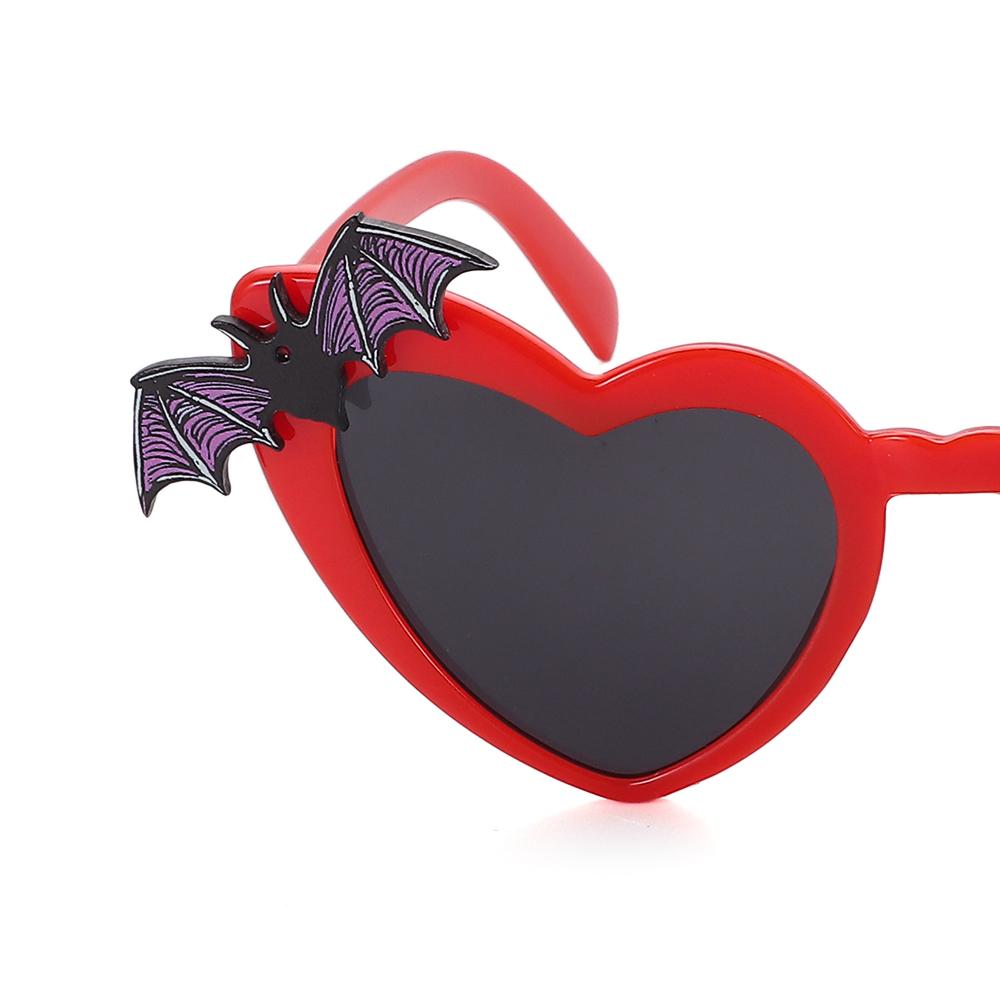 Disco Party Decoration Heart Sun Glasses Bat Wings Decor Halloween Costume Eyewear  for Women