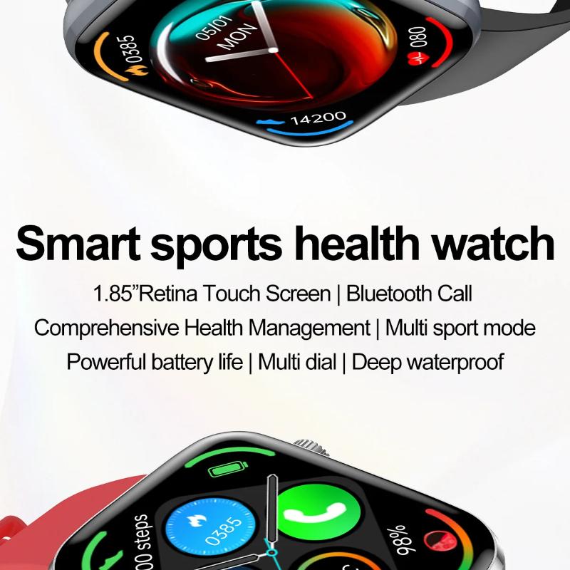 2025 New NFC Bluetooth Call Smat Watch Men 1.85" AMOLED Screen Blood Pressure Heart Rate Female Health Waterproof Smarwatches Ladies