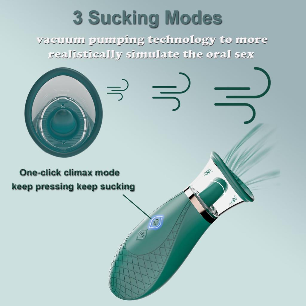 Leistungsstarker weiblicher Zungenleck-Vibrator, G-Punkt-Klitoris-Massagegerät, Vagina-Stimulation, Nippel-Klitoris-Kitzler, 10 Vibrationsmodi, Sexspielzeug für Frauen