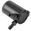 Baffled Oil Catch Can Compatto in Lega di Alluminio Universale a 2 Porte Nero