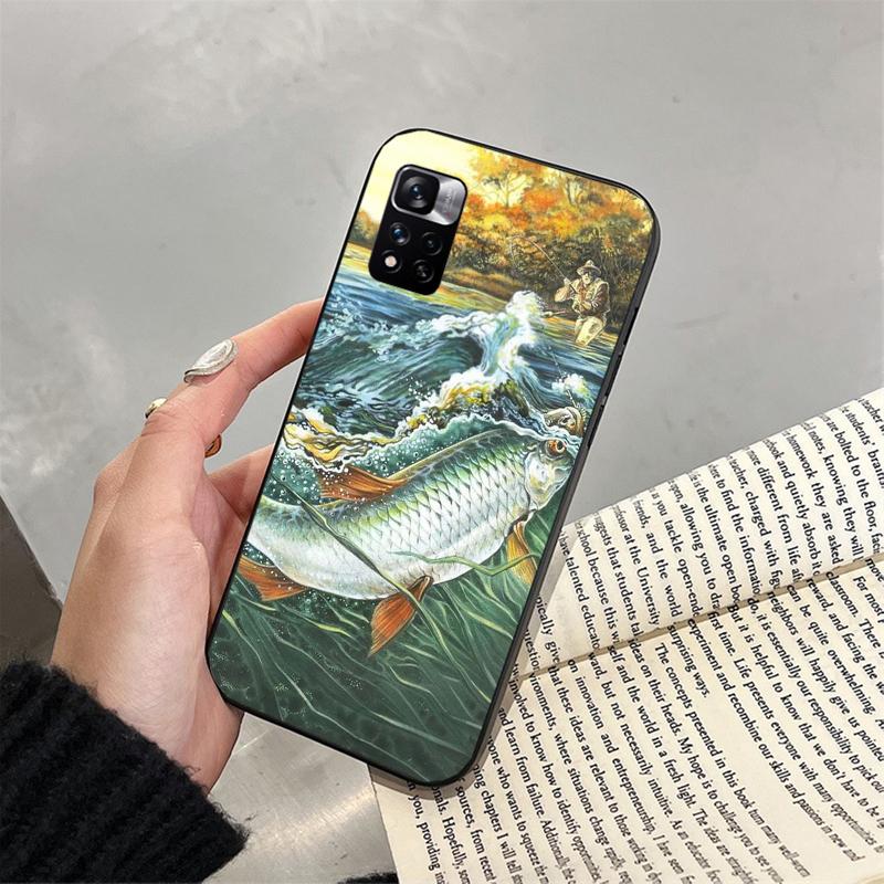 Bass Fish Fisherman Phone Case For Xiaomi Redmi Note 13 12 Pro 11S 11 10 Pro 10S 12S Redmi 10 9C 13C