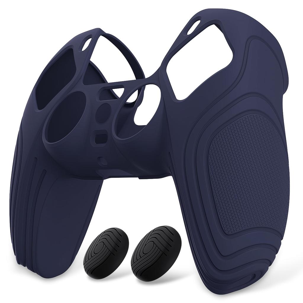 eXtremeRate Protective Cover for PlayVital PS5 Controller Silicone Skin Ergonomic Soft Rubber Protective Case for PS5 Controller with Thumb Stick Cap