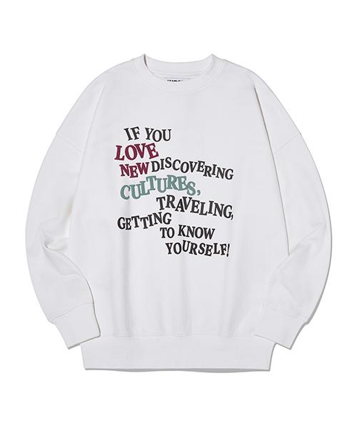 Свитшот Kirsh Love New Cultures Wording [Белый] White/1