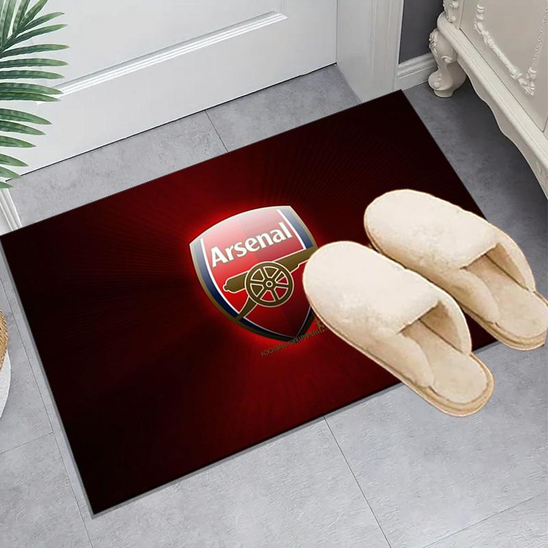 1PC Arsenal Football Club Crest Floor Mat for Living Room, Game Rooms, Office, Bedroom, Office Floor Mat Playful Design, Christmas Fan Gifts