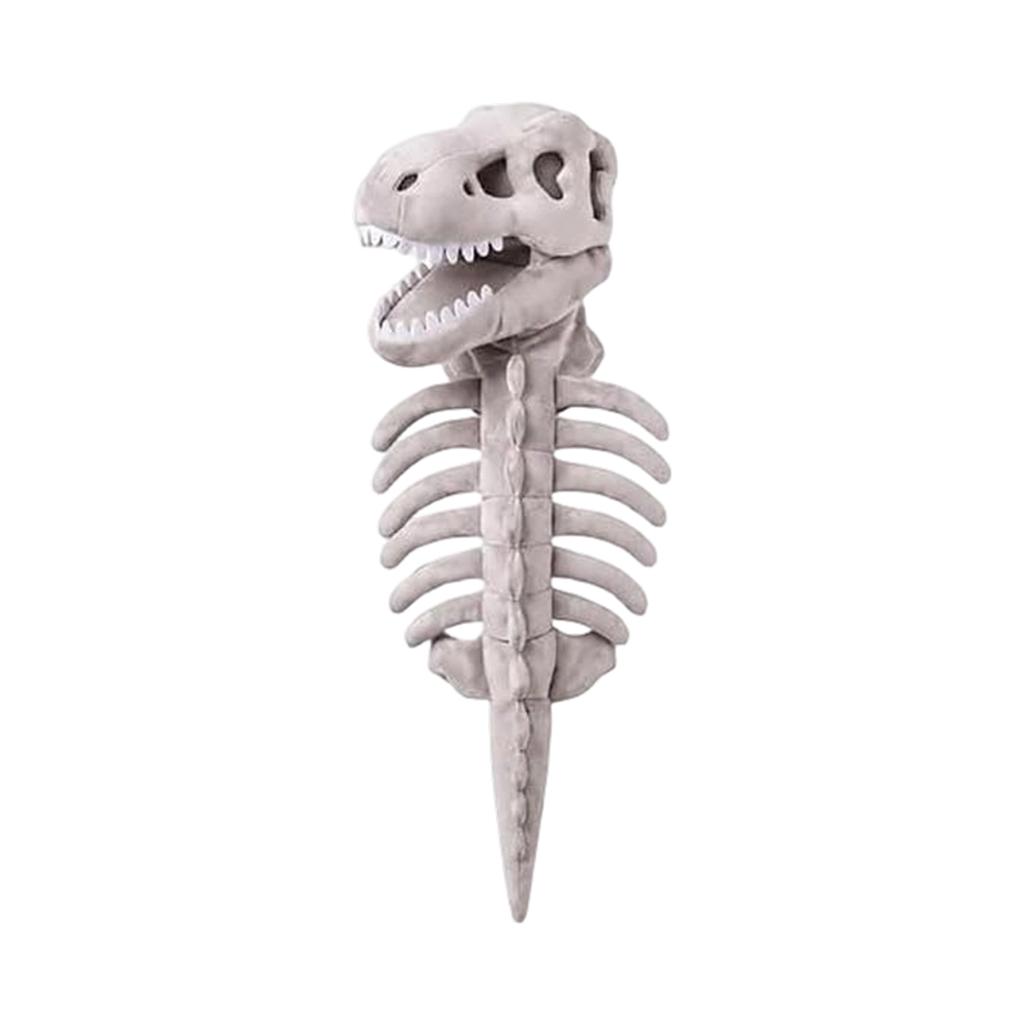 Dinosaur Costume for Dogs Cats - Soft Plush Skeleton Halloween Outfit for Medium Large