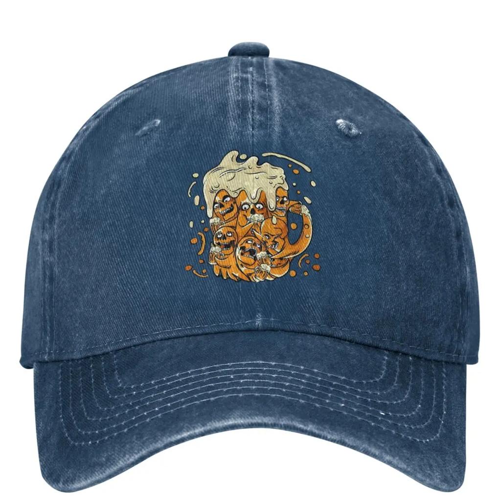 Beer Spooky Halloween Funny Oktoberfest Baseball Cap Outdoor Sports High Quality Trucker Hat Unisex Unisex Sunshade Baseball Caps