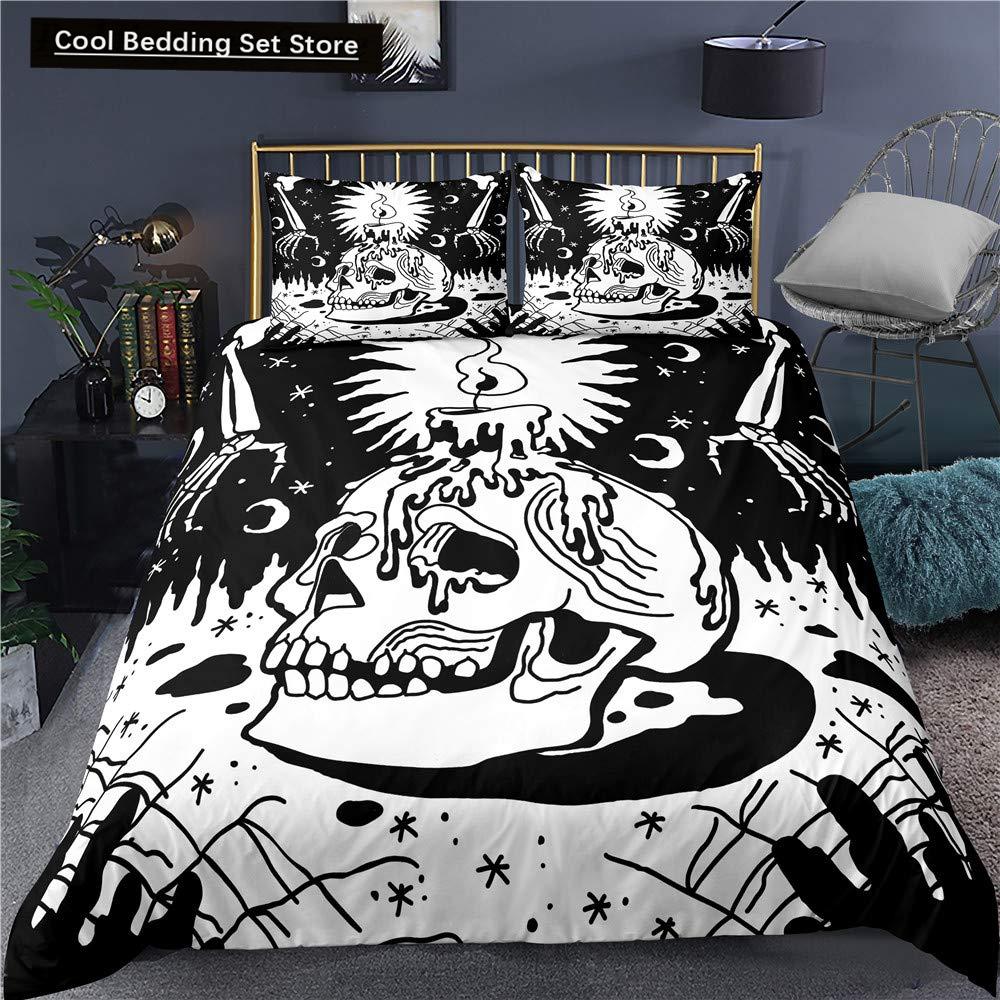 Halloween King Queen Duvet Cover Horror Blood Hand Bedding Set for Teens Scary Red Blood Stains 2/3pcs Polyester Quilt Cover