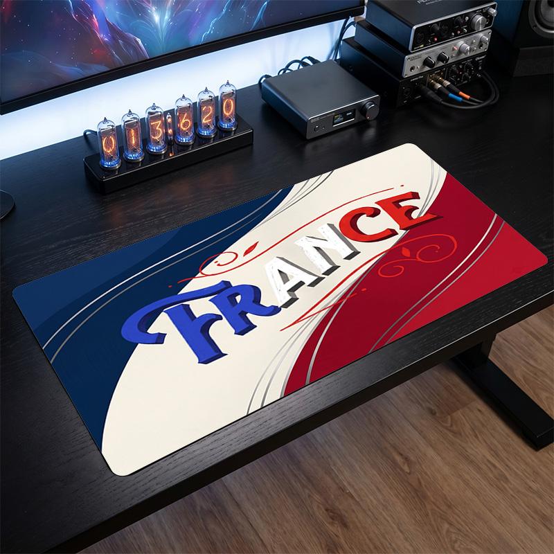 France Football Crest Mouse Pad, Extended Non Slip Rubber Desk Mat for Gaming Office Laptop Fan Gift