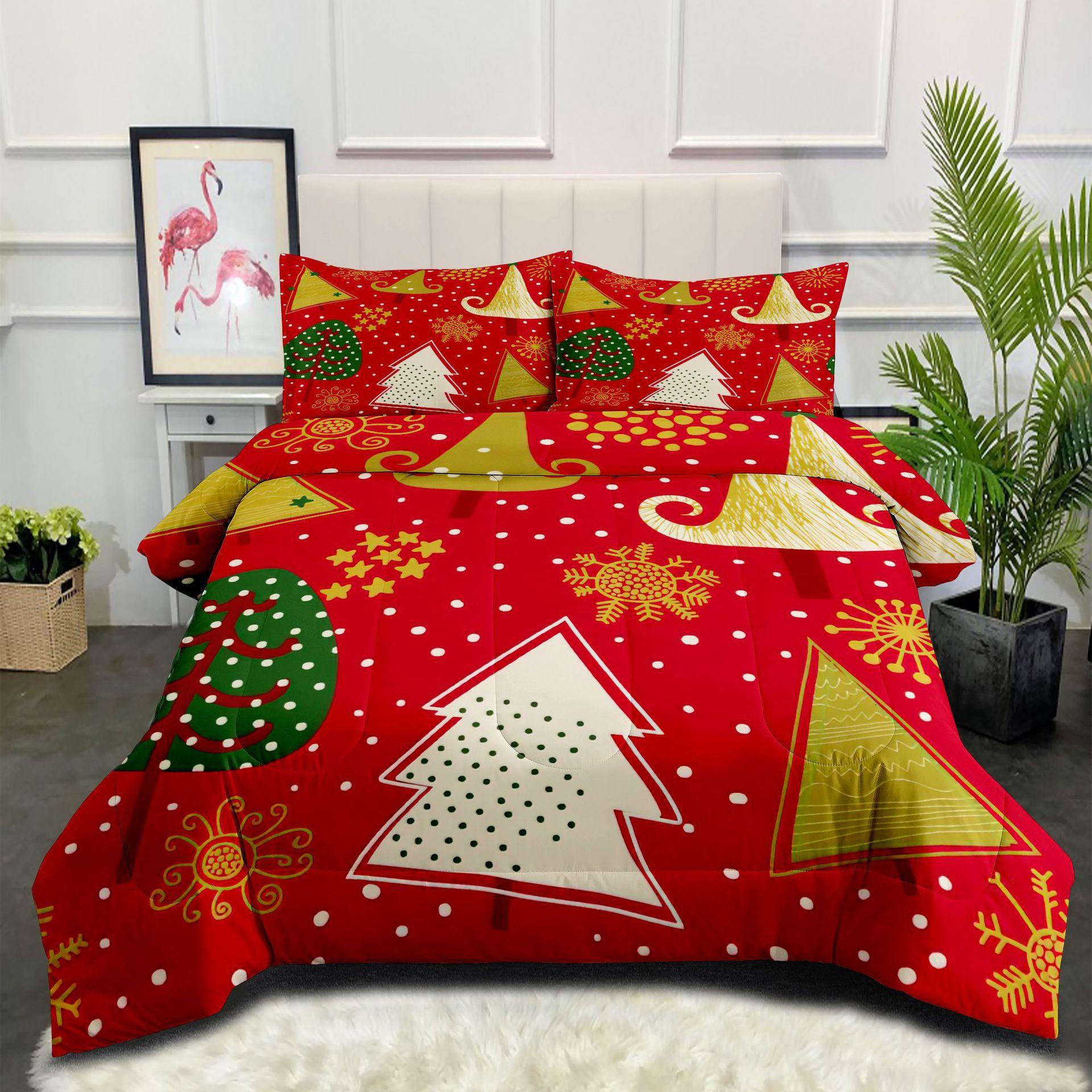 Quilt Santa Claus Fashion Holiday Summer Quilt Fat Quilt Digital Printing Kids Quilt 140*200cm