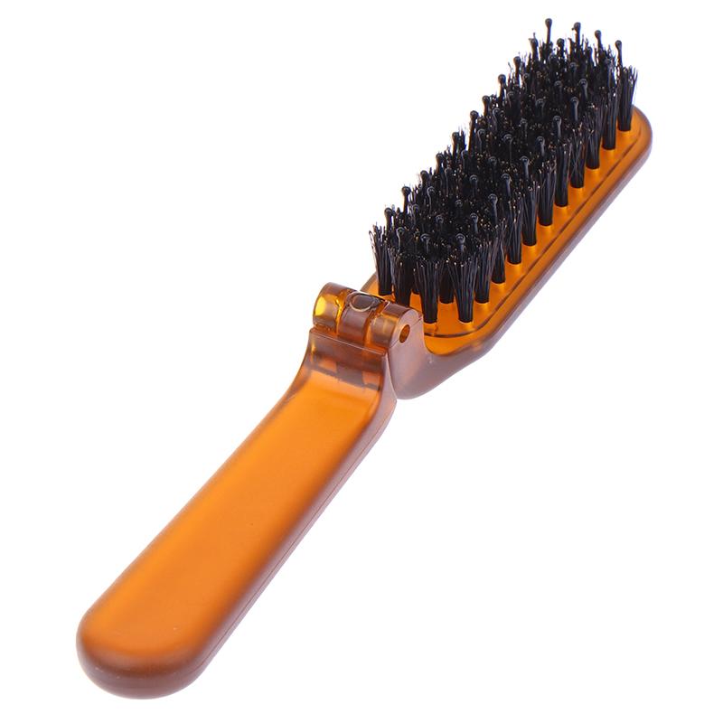 Foldable Hair Comb Portable Boar Bristle Hair Brush Hair Brush Head Massager Travel Combs Hair Styling Accessories