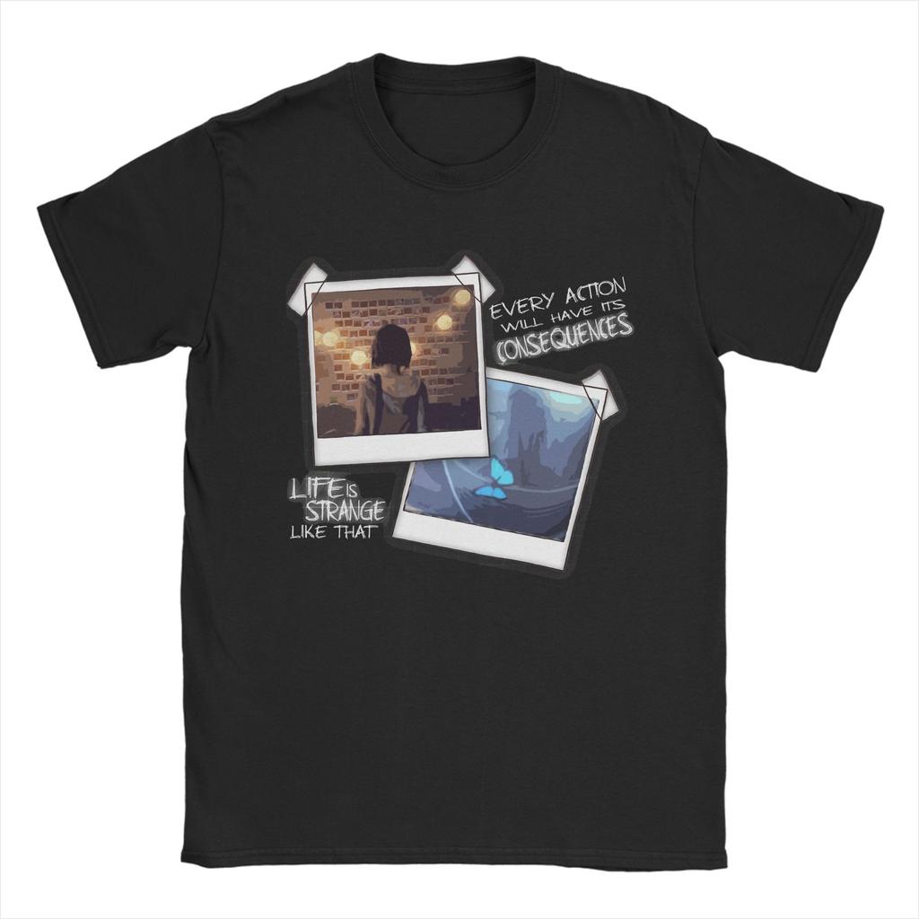 Enter the Vortex Club Mens T Shirts Life Is Strange Tees Short Sleeve Round Collar TShirt Pure Cotton Birthday Present Tops