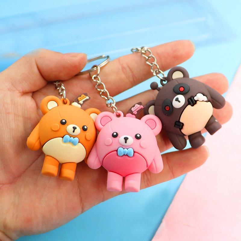 Keychain Eggie Party Pendant Bear Figure Keyring Bag Decoration Kid Gift Unisex