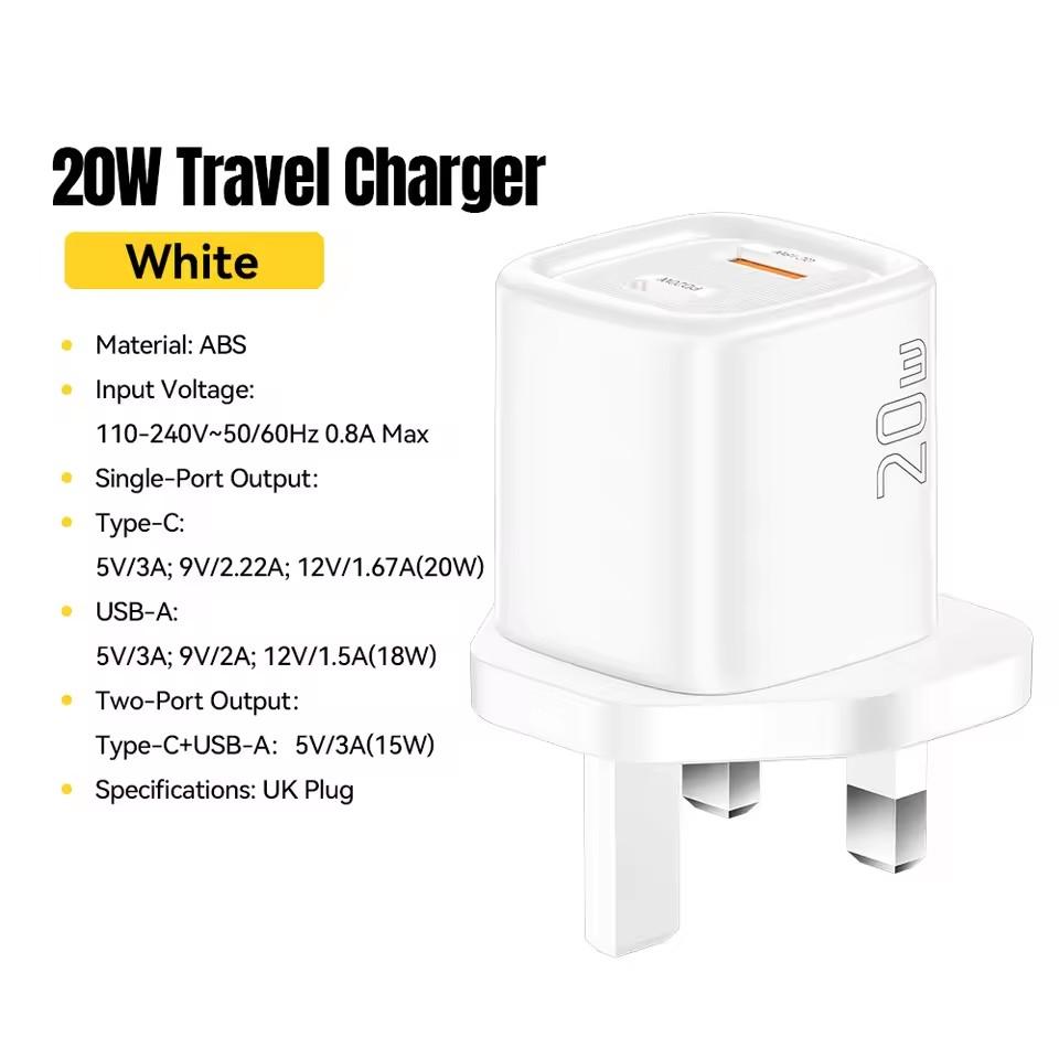 Essager 20W USB C Nabíječka Přenosná Nabíječka Typu C Podpora PD Rychlého Nabíjení Pro iPhone 16 15 14 13 12 11 Pro Max 8 Rychlá Nabíječka