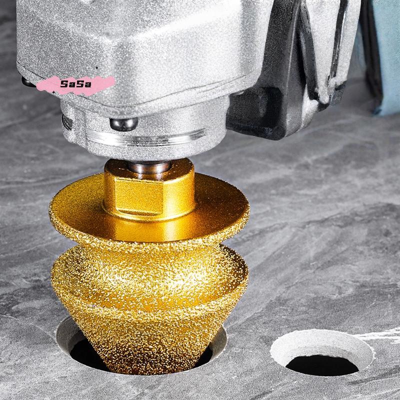 S-1Pc Wear-resistant New Design Grinding Wheel Round Shape Enlarged Hole Opener Granite Cutting M10 Adamas Chamfer Drill Bit
