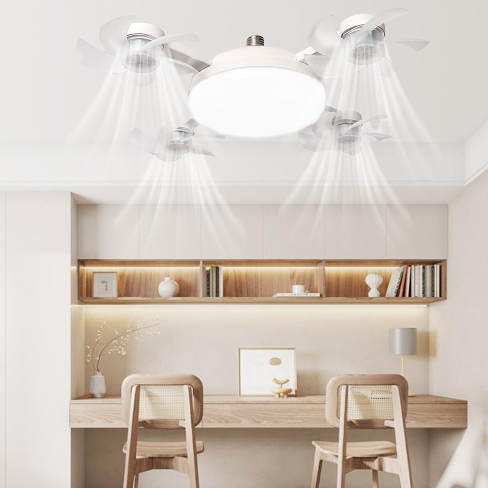 Drone Fan Light E27 Universal Dimming Fan with Remote Control for Home Living Room Bedroom Silent Ceiling Fan Light 50/60w