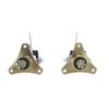 1 Pair Steering Spindle Bracket Set 3 Stud Front Wheel Hubs Steering Spindle Steel Alloy for 6 Inch Tires ATV Go Kart
