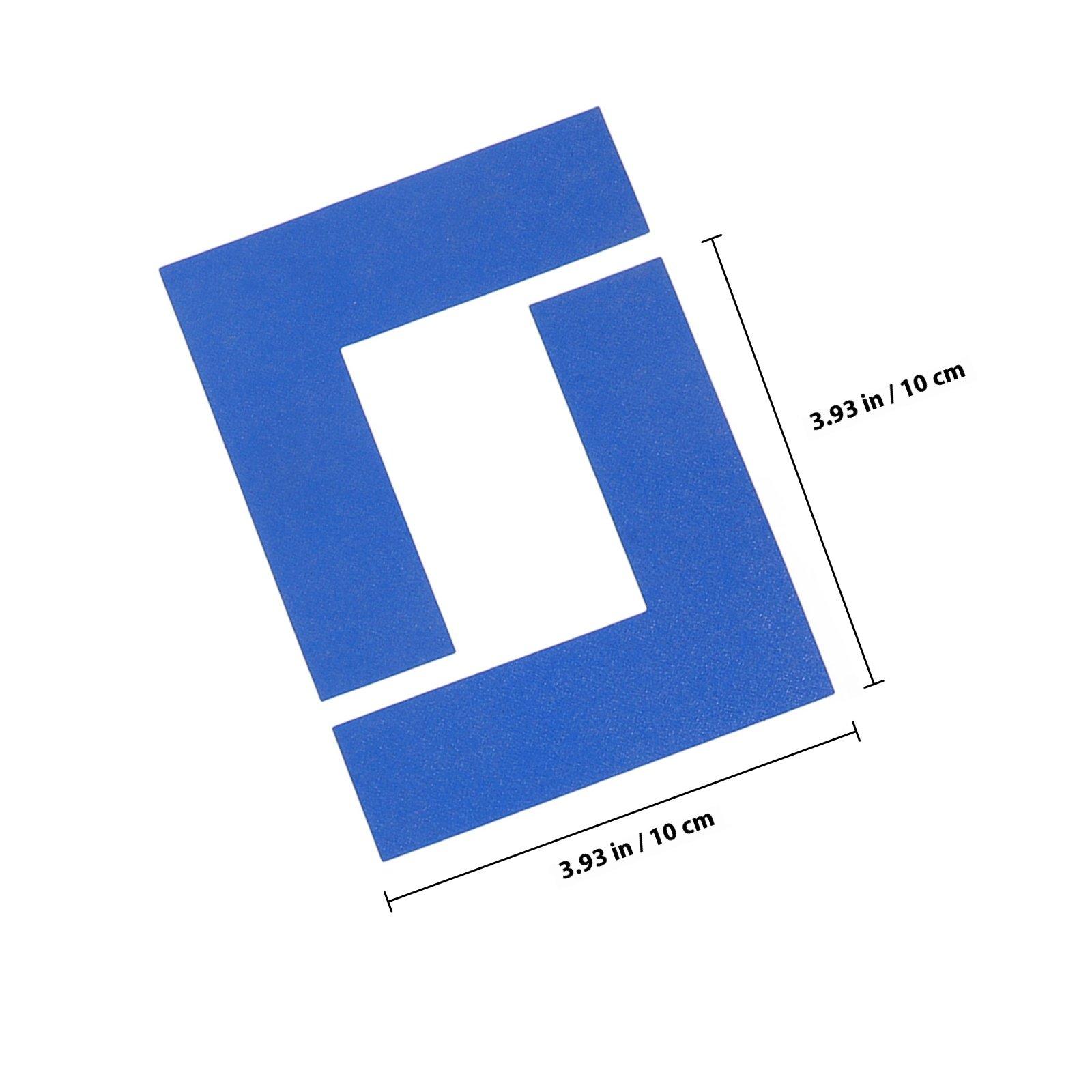 8Pcs Heavy Duty Floor Safety Tape Anti-Slip Location Marking Corner Tape L Shaped Floor Marker for Workplace Rug синий
