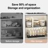 Pot Rack Stainless Steel Divider Expandable Design Adjustable Lid Organizer Kitchen Cabinet Storage Rack Pot Lid Holder