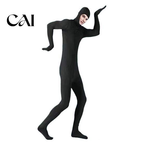 Adults Spandex Unitard Full Body Zentai Suit for Men Women, Open Face Halloween Cosplay Bodysuit, Stretchy Costume Party, Stage Performance Party