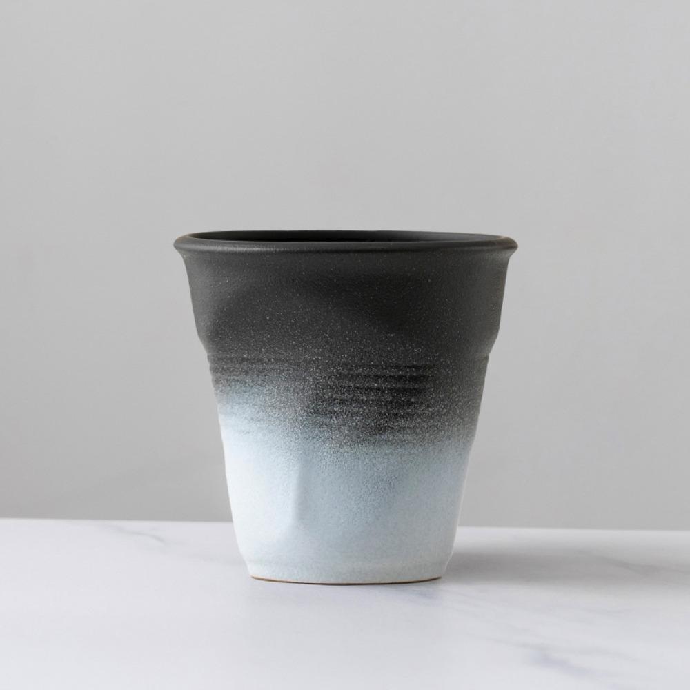 

Irregular Espresso Coffee Cup 90 Ml Tea Cup Retro Mini Cup Kitchen Tools черный белый